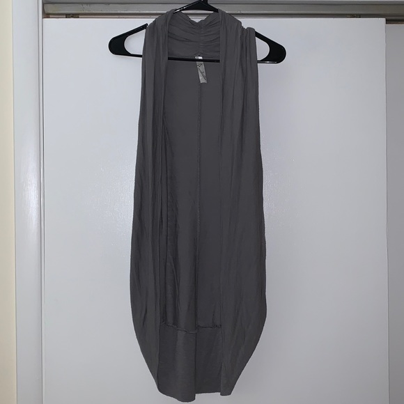 Annabelle Jackets & Blazers - Long Gray Annabelle Open Vest